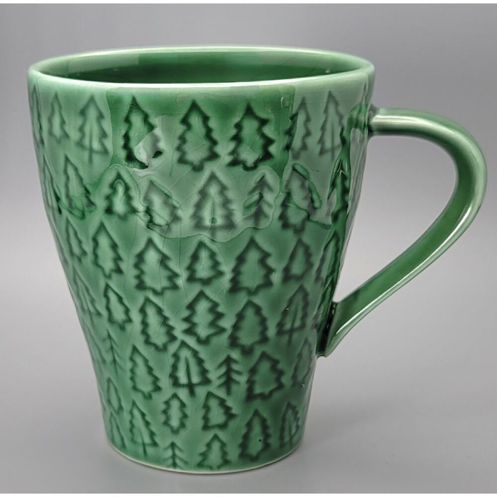 Starbucks 2008 Green Christmas Trees Coffee Mug 11 oz by Design House Stockholm - Picture 2 of 10